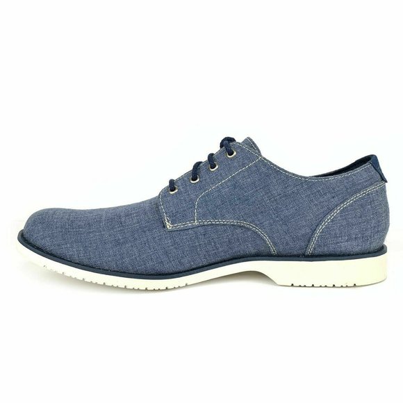 TIMBERLAND MEN\'S WOODHULL DENIM CANVAS OXFORD SHOES A1XRZ SIZE : 7